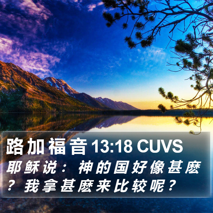 路 加 福 音 13:18 CUVS Bible Study