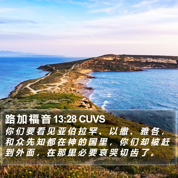 路 加 福 音 13:28 CUVS Bible Study