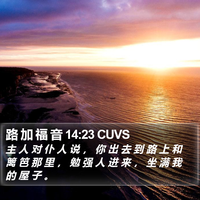 路 加 福 音 14:23 CUVS Bible Study