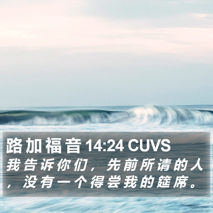 路 加 福 音 14:24 CUVS Bible Study