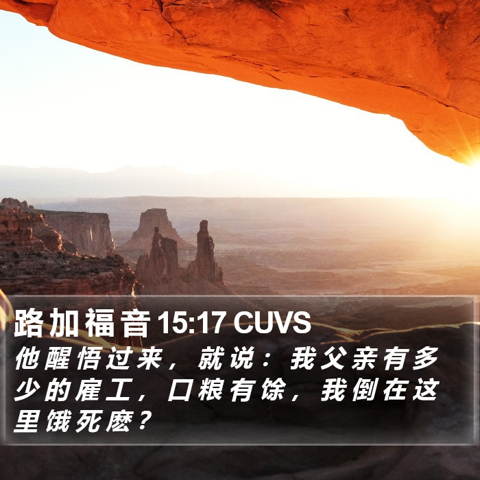 路 加 福 音 15:17 CUVS Bible Study