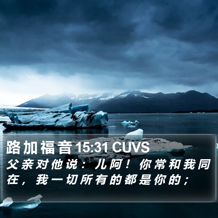 路 加 福 音 15:31 CUVS Bible Study