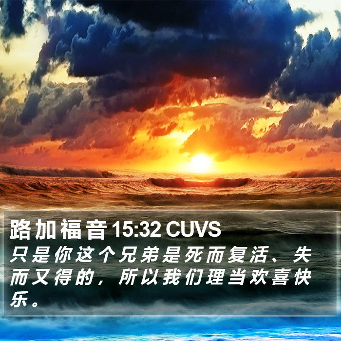 路 加 福 音 15:32 CUVS Bible Study