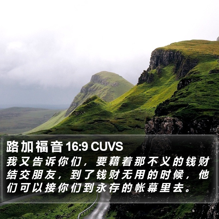 路 加 福 音 16:9 CUVS Bible Study