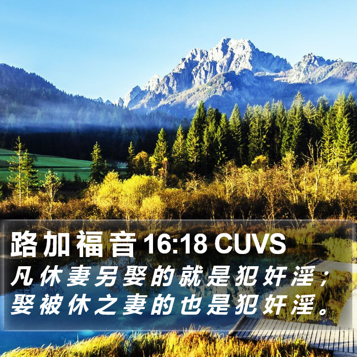 路 加 福 音 16:18 CUVS Bible Study
