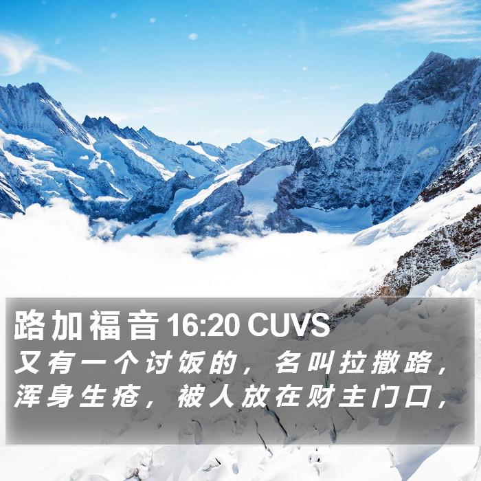 路 加 福 音 16:20 CUVS Bible Study