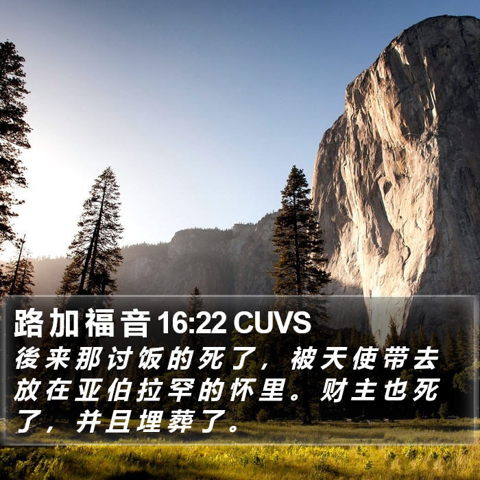 路 加 福 音 16:22 CUVS Bible Study