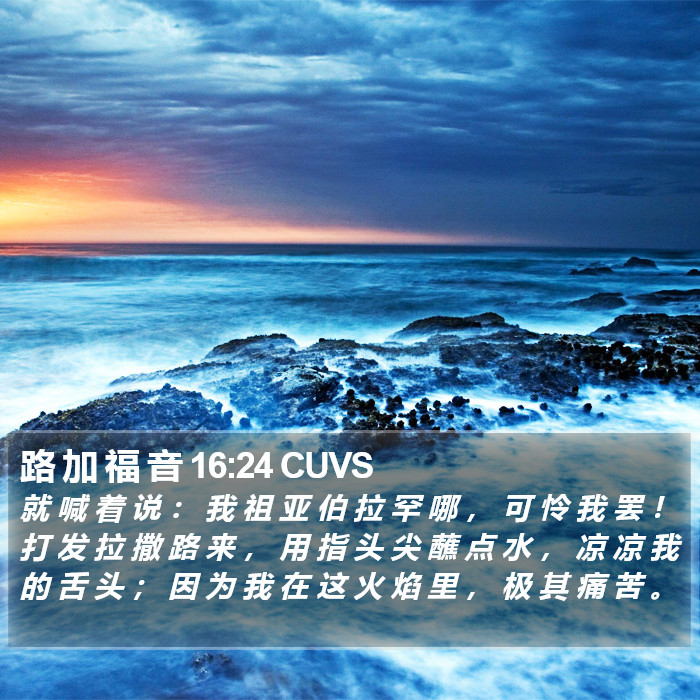 路 加 福 音 16:24 CUVS Bible Study