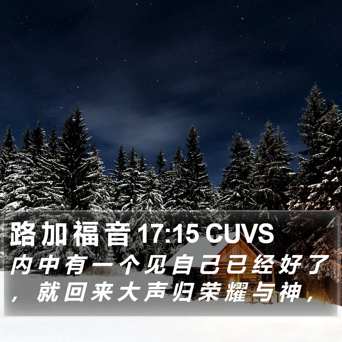 路 加 福 音 17:15 CUVS Bible Study