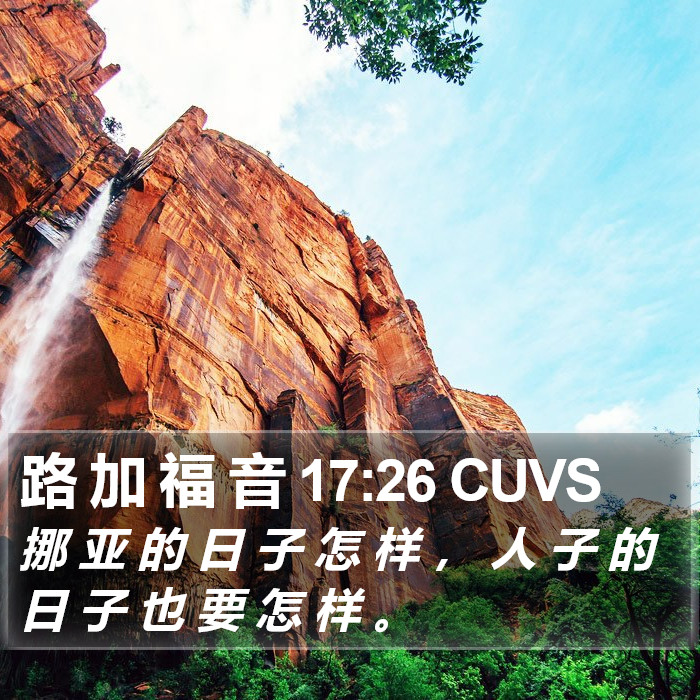 路 加 福 音 17:26 CUVS Bible Study