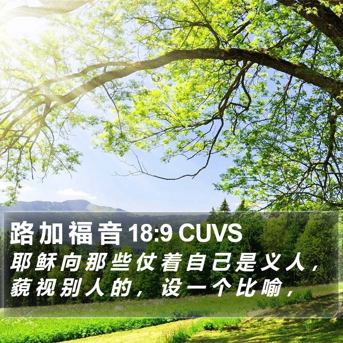 路 加 福 音 18:9 CUVS Bible Study