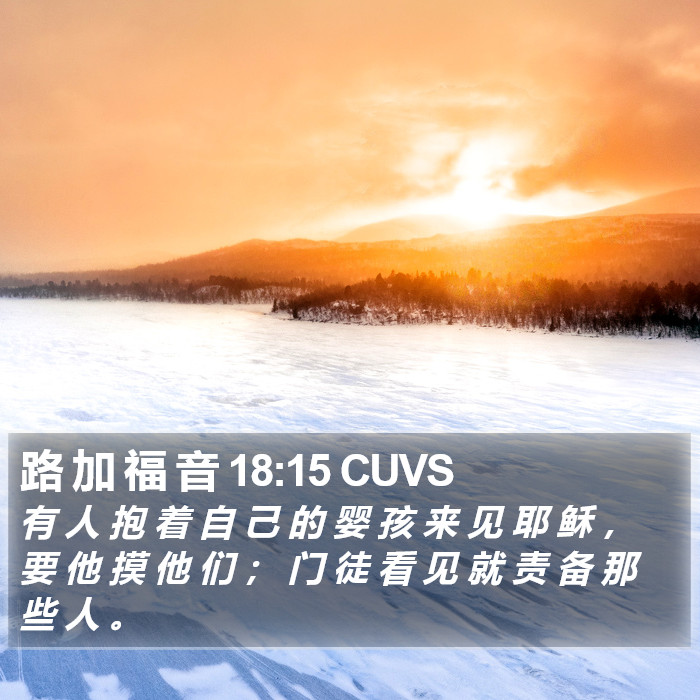 路 加 福 音 18:15 CUVS Bible Study