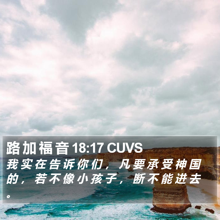 路 加 福 音 18:17 CUVS Bible Study