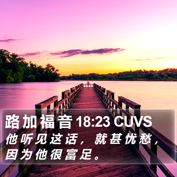 路 加 福 音 18:23 CUVS Bible Study