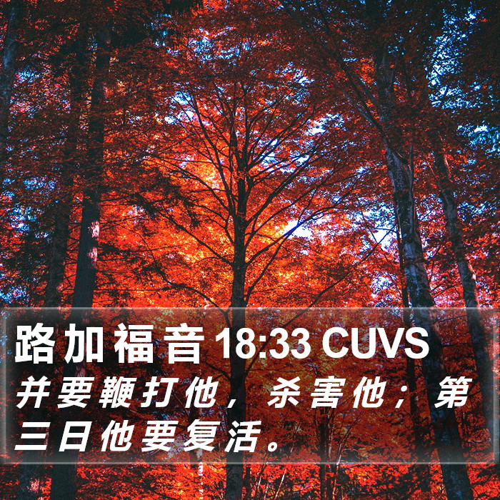 路 加 福 音 18:33 CUVS Bible Study