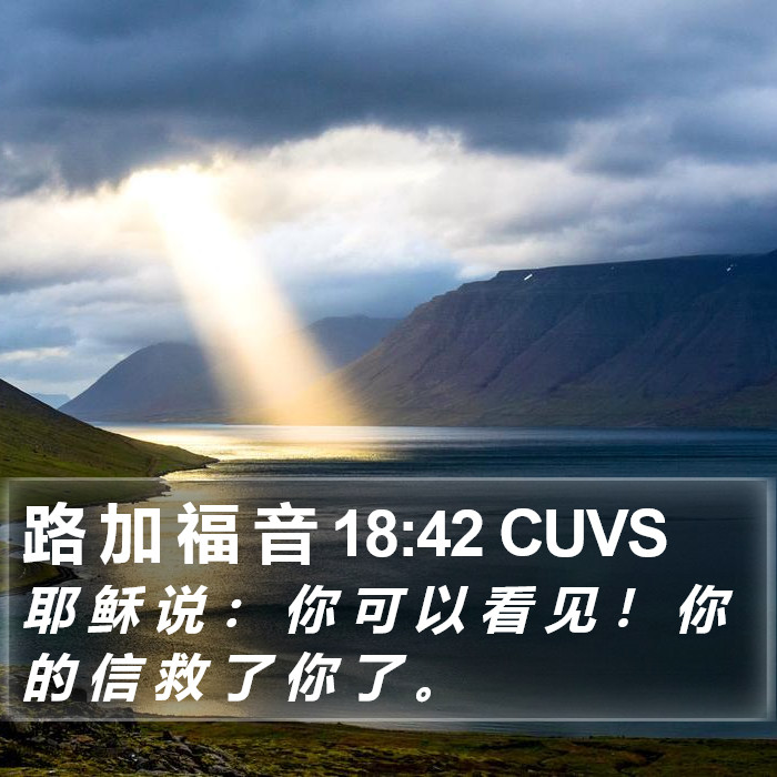 路 加 福 音 18:42 CUVS Bible Study