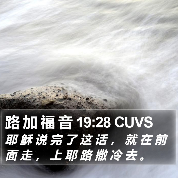 路 加 福 音 19:28 CUVS Bible Study