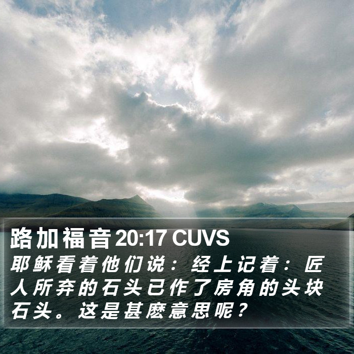 路 加 福 音 20:17 CUVS Bible Study