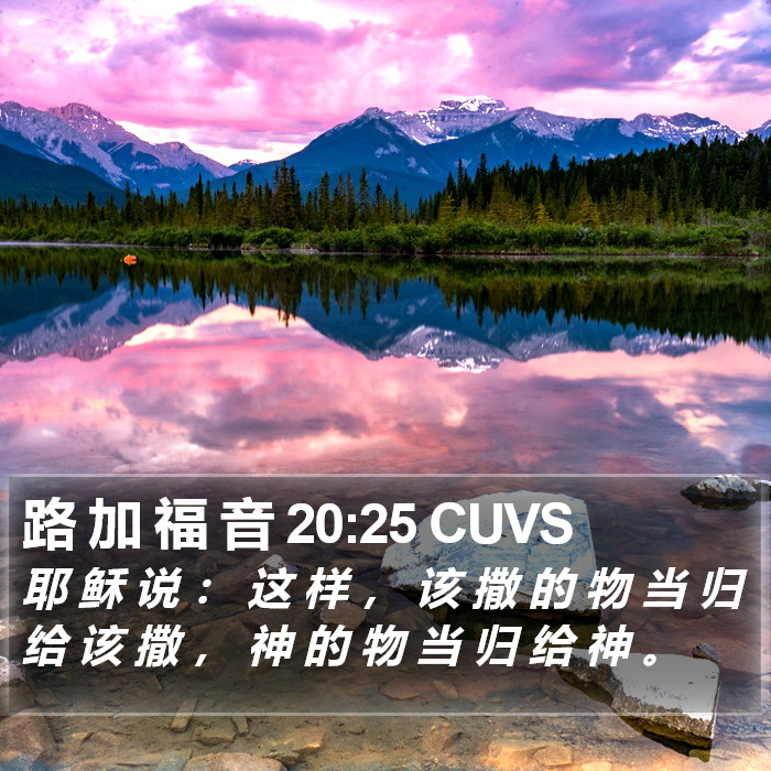 路 加 福 音 20:25 CUVS Bible Study