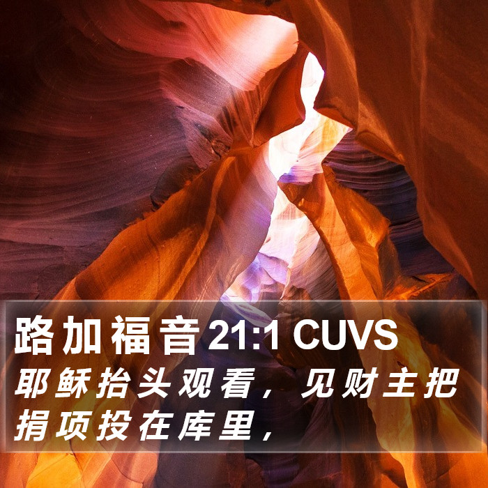 路 加 福 音 21:1 CUVS Bible Study