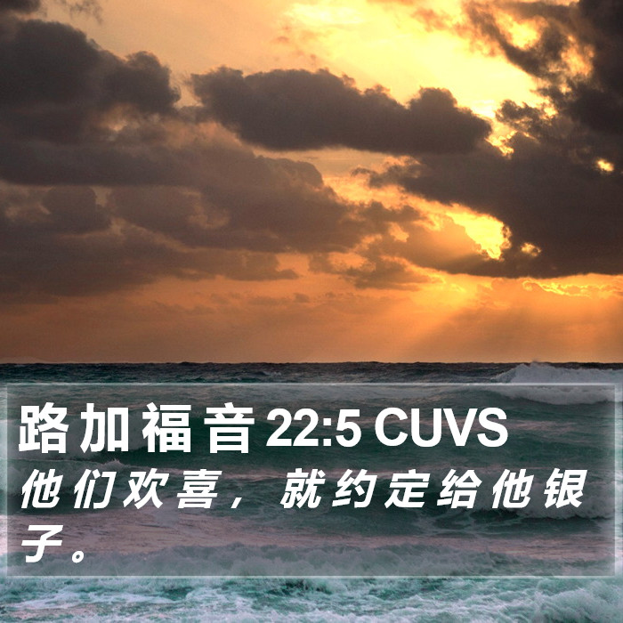 路 加 福 音 22:5 CUVS Bible Study