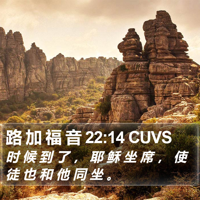 路 加 福 音 22:14 CUVS Bible Study