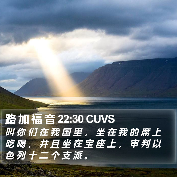 路 加 福 音 22:30 CUVS Bible Study