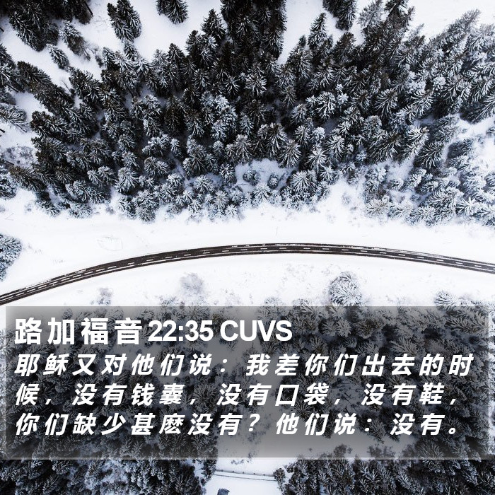 路 加 福 音 22:35 CUVS Bible Study