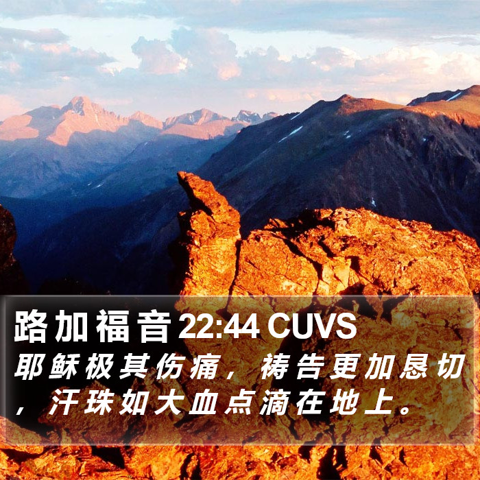 路 加 福 音 22:44 CUVS Bible Study