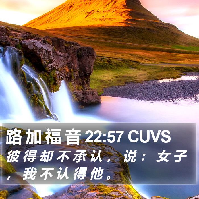 路 加 福 音 22:57 CUVS Bible Study