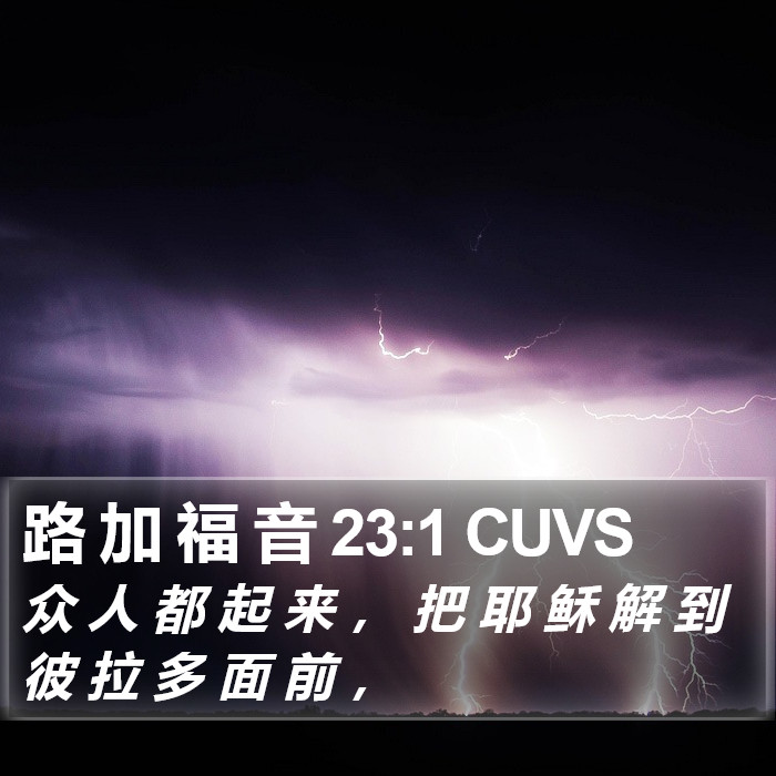 路 加 福 音 23:1 CUVS Bible Study