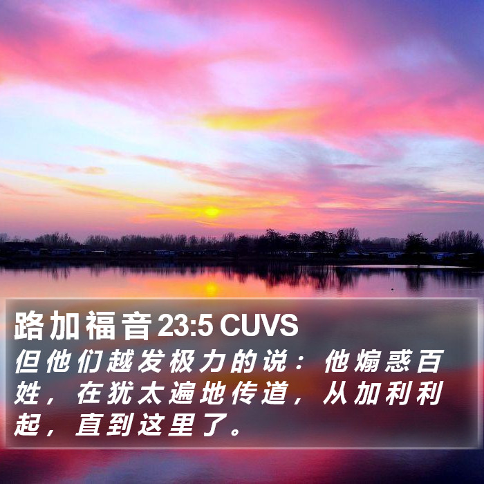 路 加 福 音 23:5 CUVS Bible Study