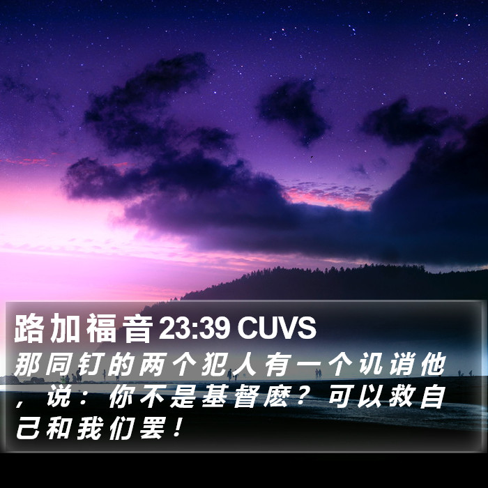 路 加 福 音 23:39 CUVS Bible Study