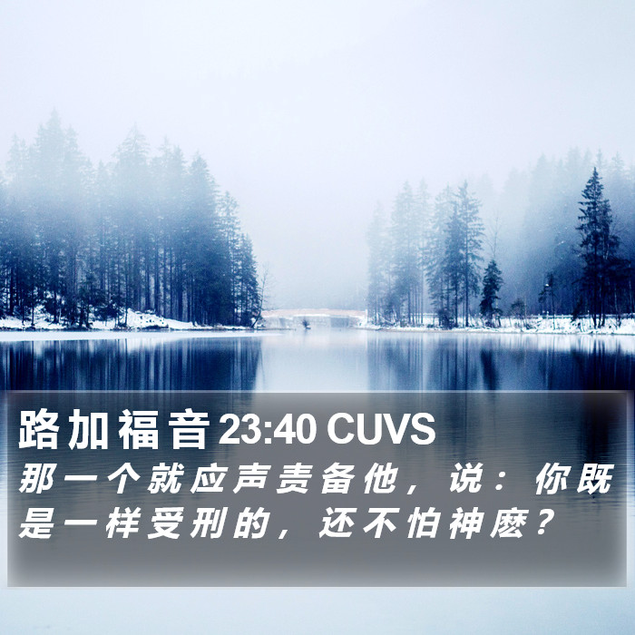 路 加 福 音 23:40 CUVS Bible Study