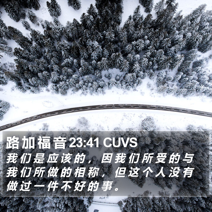 路 加 福 音 23:41 CUVS Bible Study