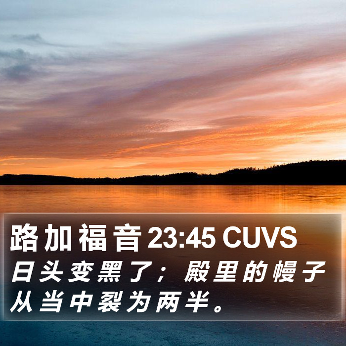 路 加 福 音 23:45 CUVS Bible Study