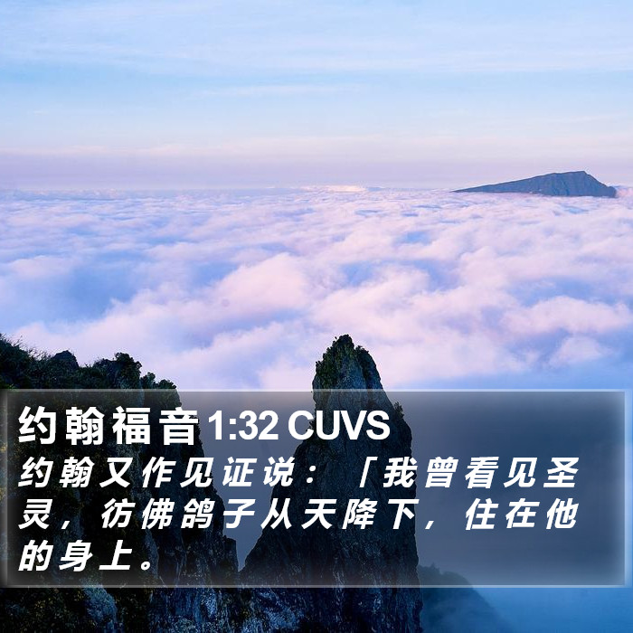 约 翰 福 音 1:32 CUVS Bible Study