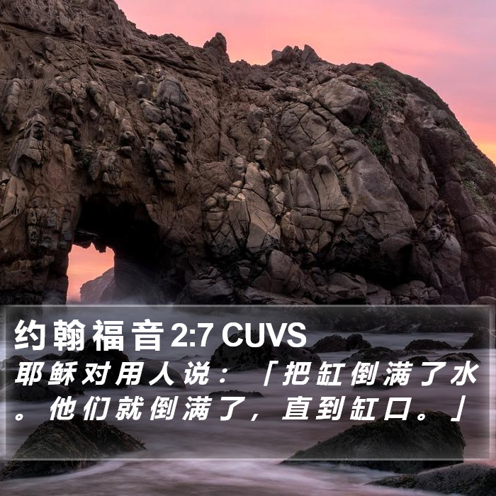 约 翰 福 音 2:7 CUVS Bible Study