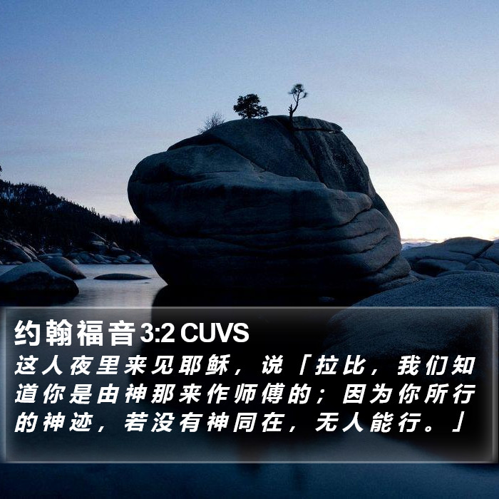 约 翰 福 音 3:2 CUVS Bible Study