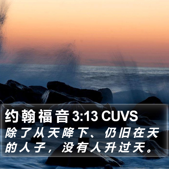 约 翰 福 音 3:13 CUVS Bible Study