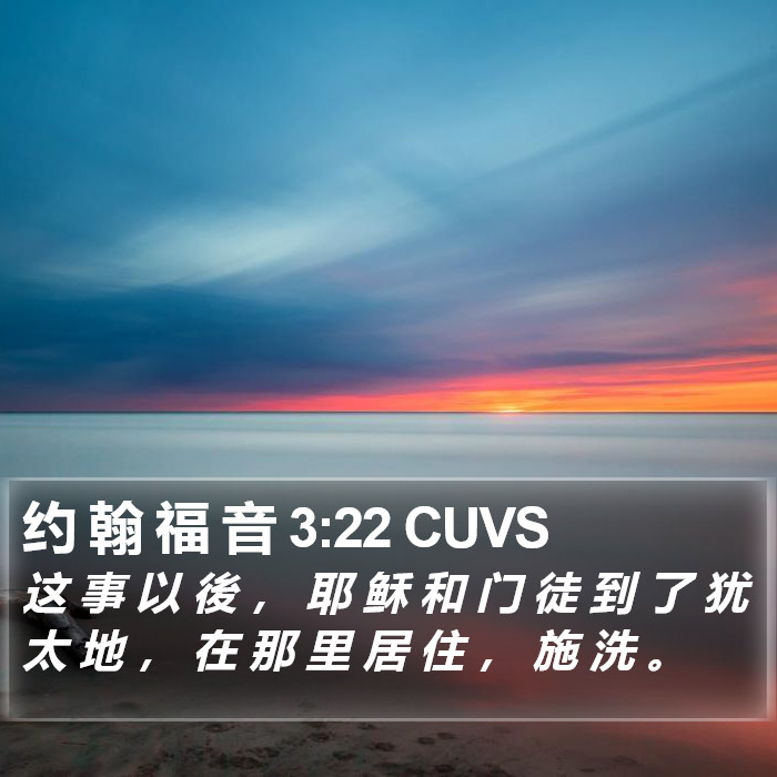 约 翰 福 音 3:22 CUVS Bible Study