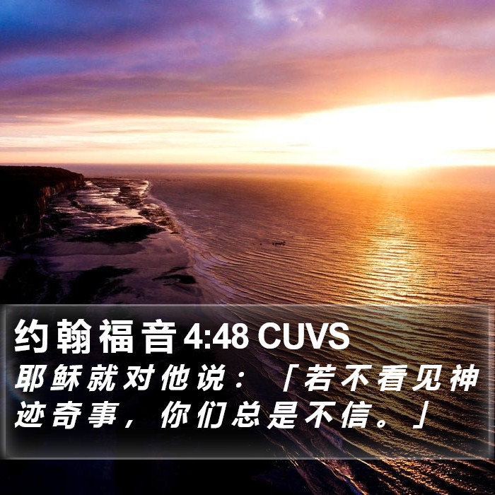 约 翰 福 音 4:48 CUVS Bible Study