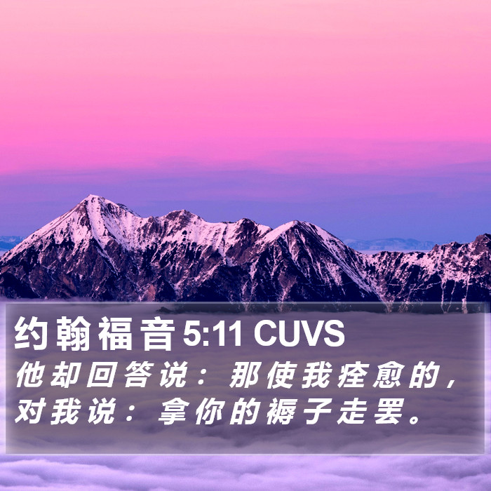 约 翰 福 音 5:11 CUVS Bible Study