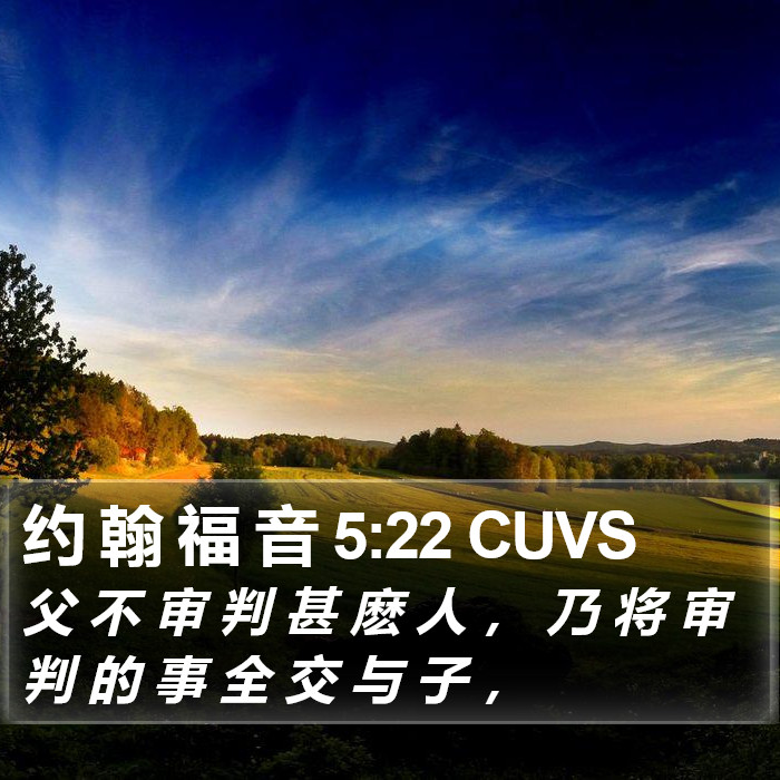 约 翰 福 音 5:22 CUVS Bible Study