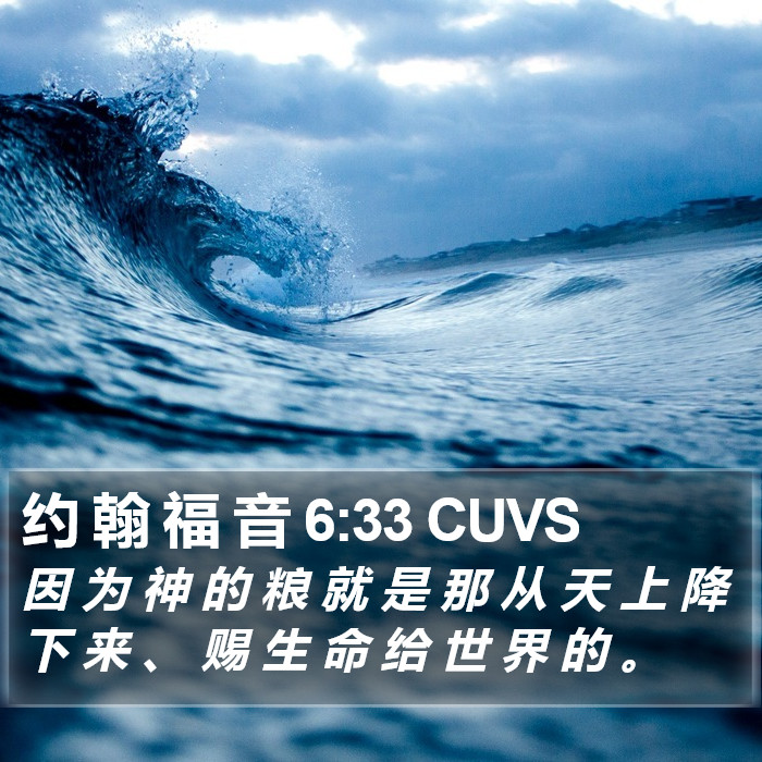 约 翰 福 音 6:33 CUVS Bible Study