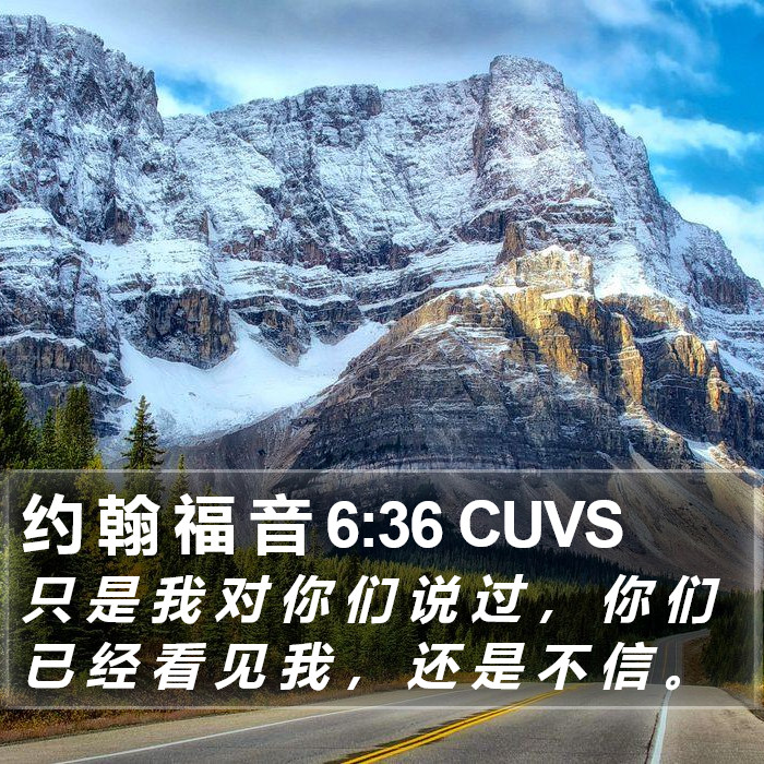 约 翰 福 音 6:36 CUVS Bible Study