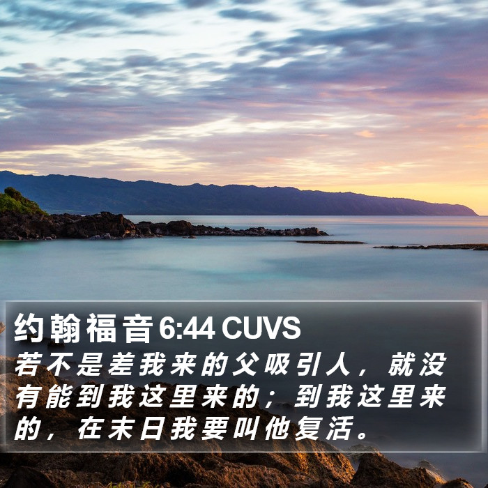 约 翰 福 音 6:44 CUVS Bible Study