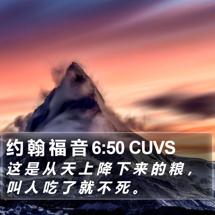 约 翰 福 音 6:50 CUVS Bible Study