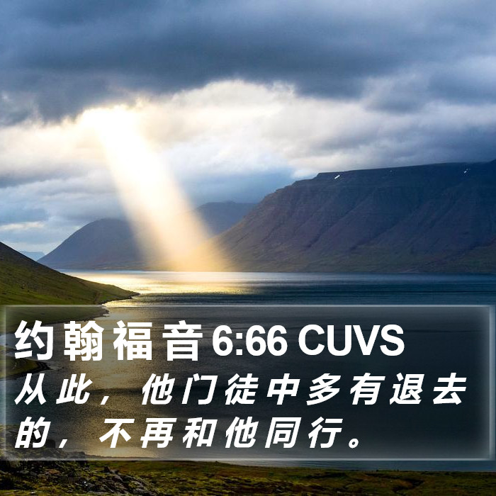 约 翰 福 音 6:66 CUVS Bible Study