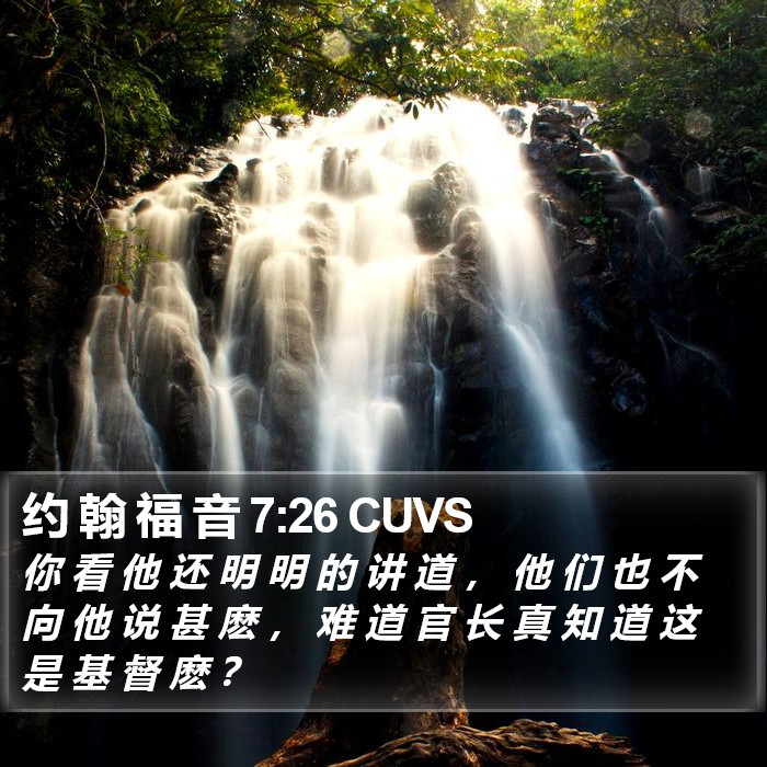 约 翰 福 音 7:26 CUVS Bible Study